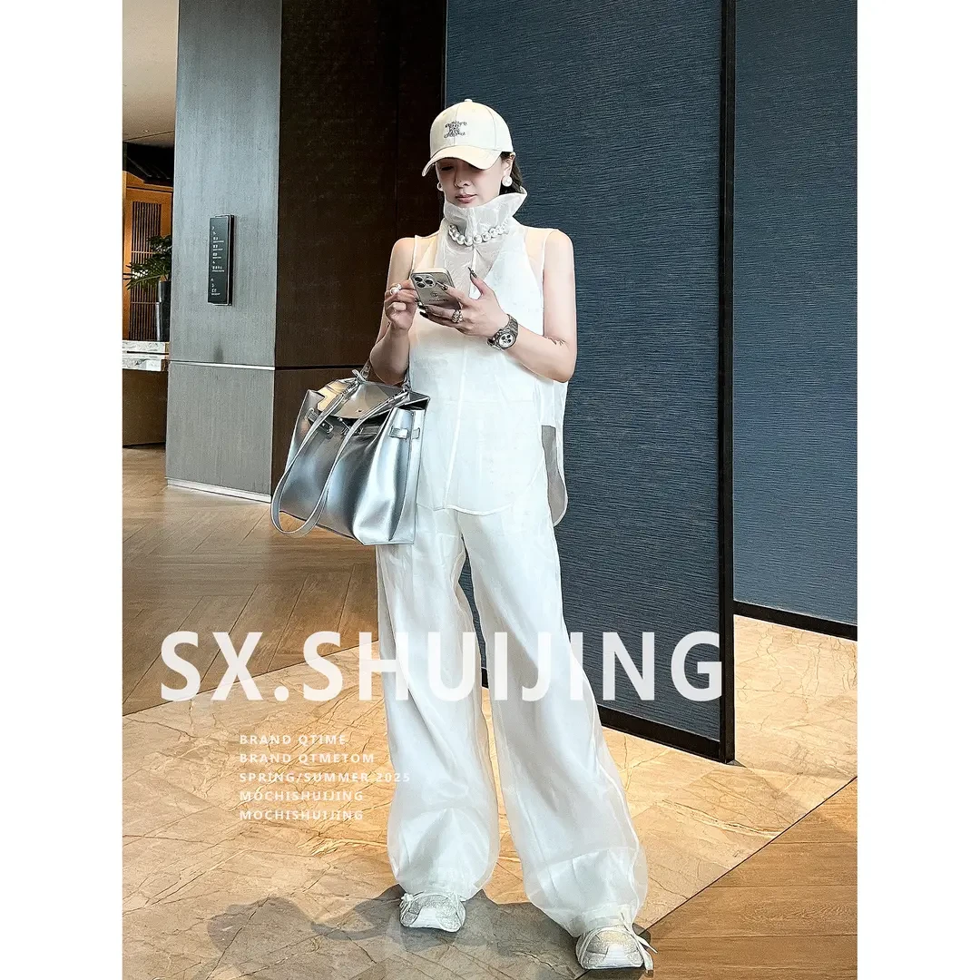 上玄水镜& 【夏洛-裤子】品牌设计师女装 时尚真丝长裤 K25260609