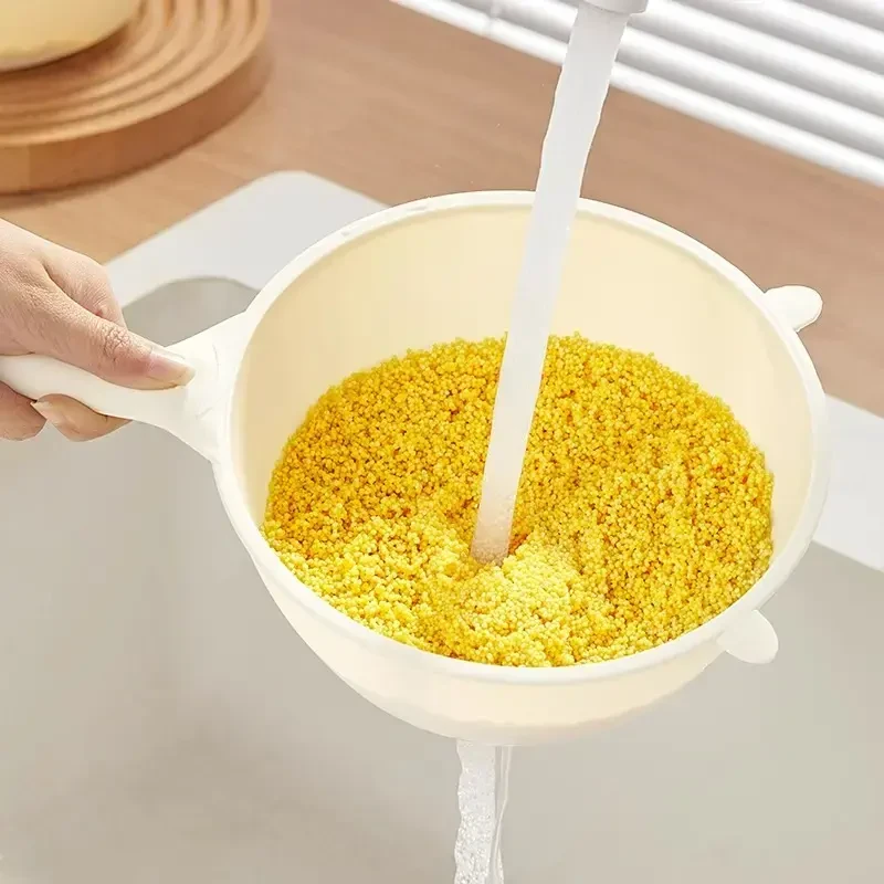 【格流】淘米神器洗米筛淘米盆细孔过滤勺厨房家用洗菜盆沥水果篮子