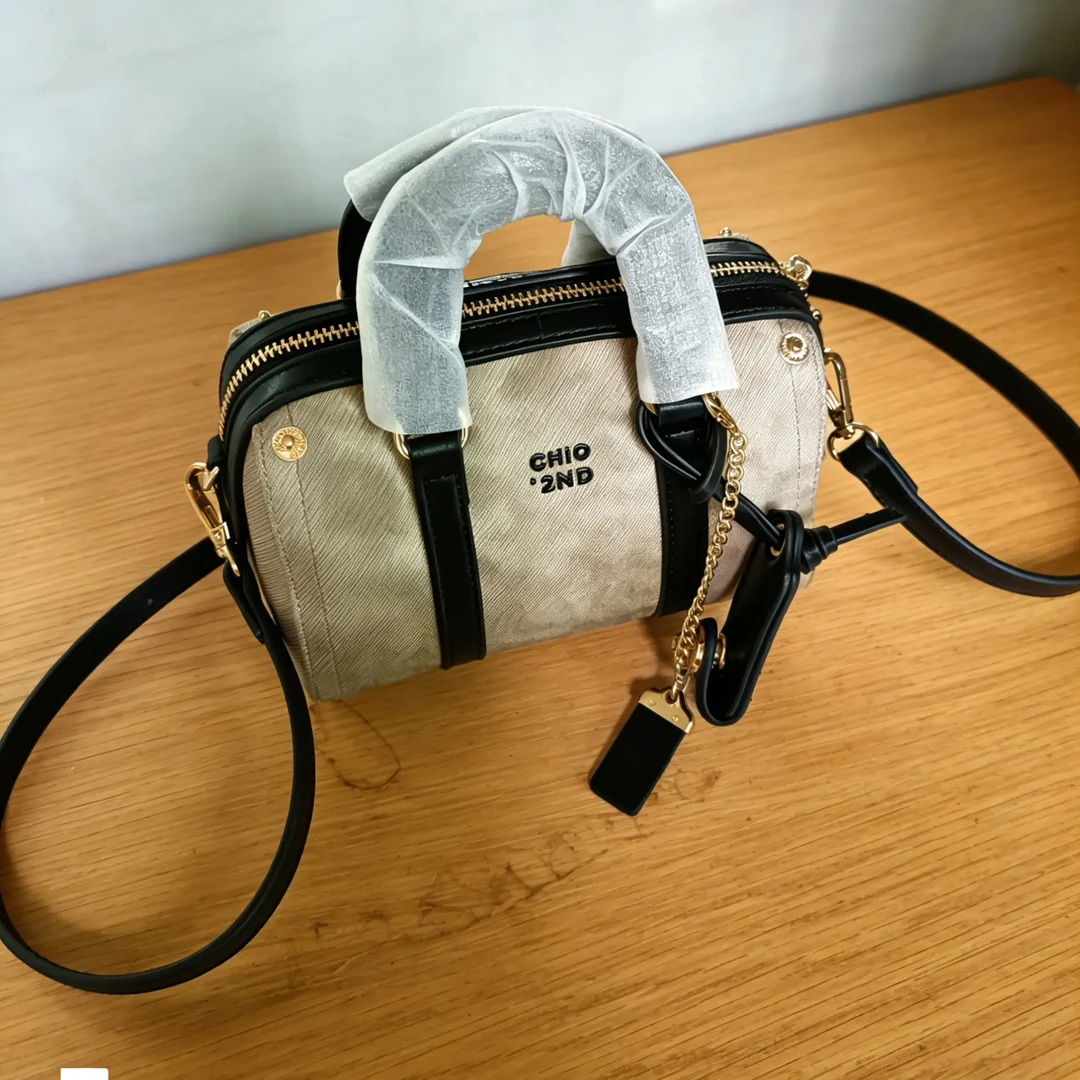 百搭时尚半熟摩卡女式枕头包手提单肩斜挎小拎包