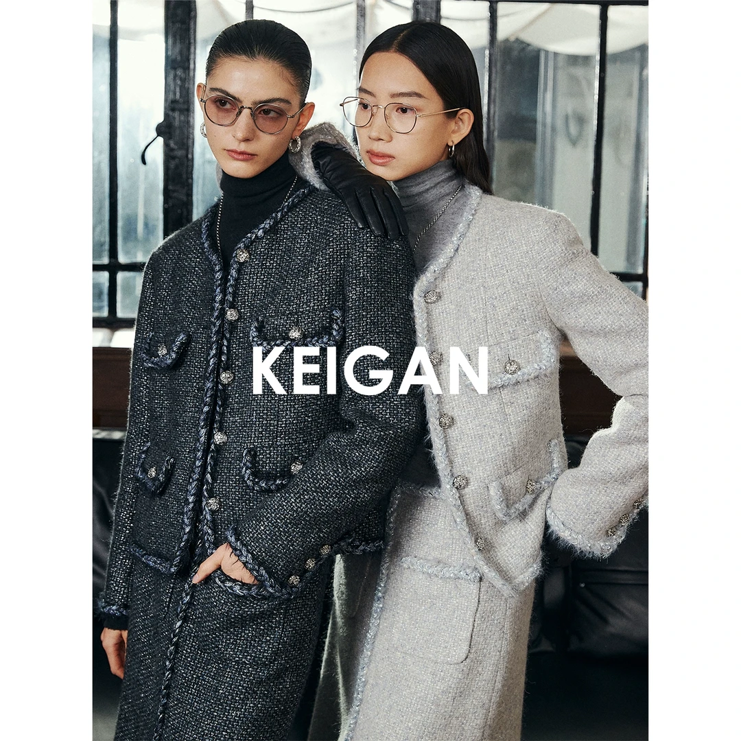 开间黑标/意大利MOESSMER鱼鳞羊 仙气毛绒纱千金小香风套装