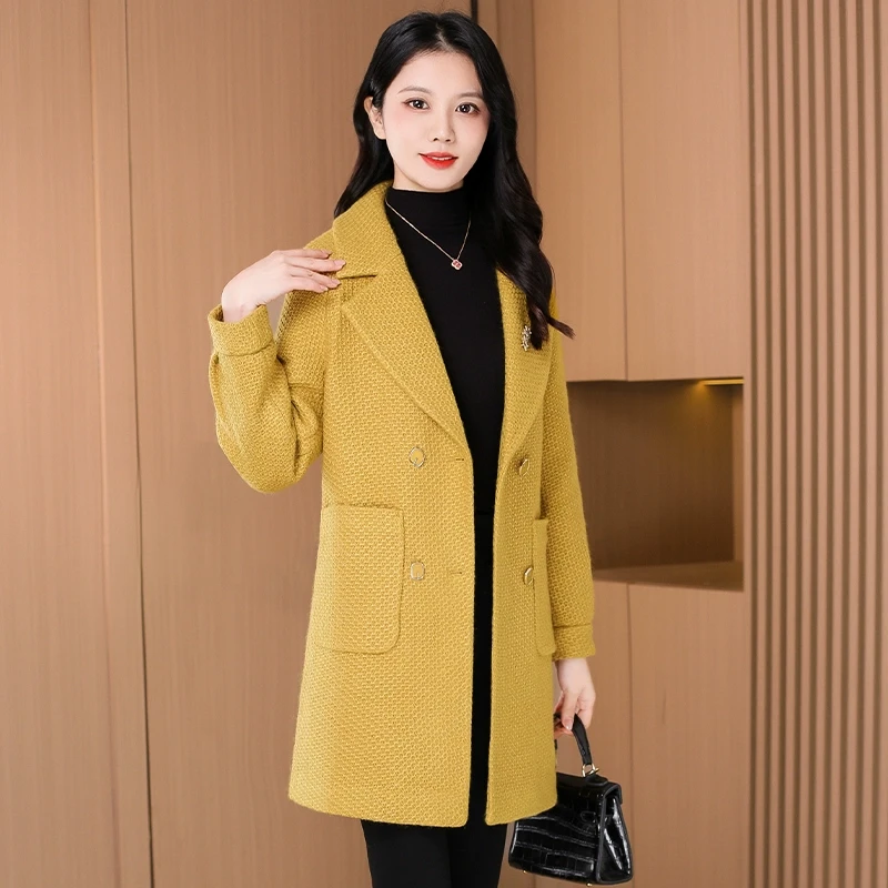 小香风毛呢外套女秋冬2024新款爆款气质高级感今年流行妈妈呢大衣