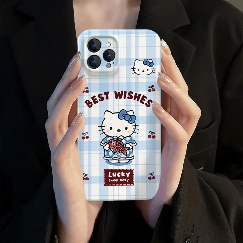 菲林软壳防摔格纹抱鱼kt适用苹果16华为reno13小米15vivox200 1加