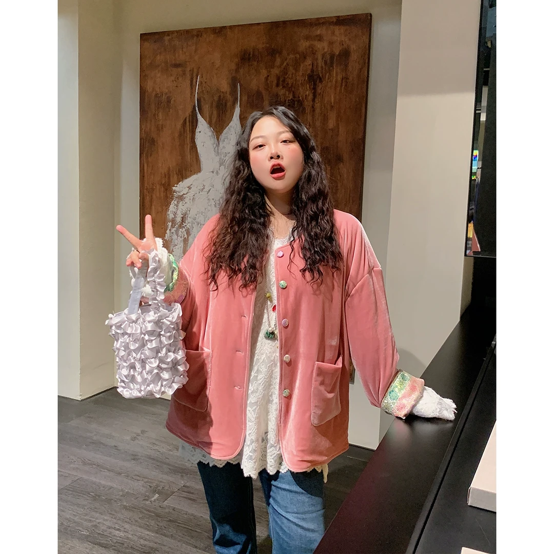 Dazi金大支浮生若梦 国风新中式丝绒棉衣女外套0630/0575百搭宽松