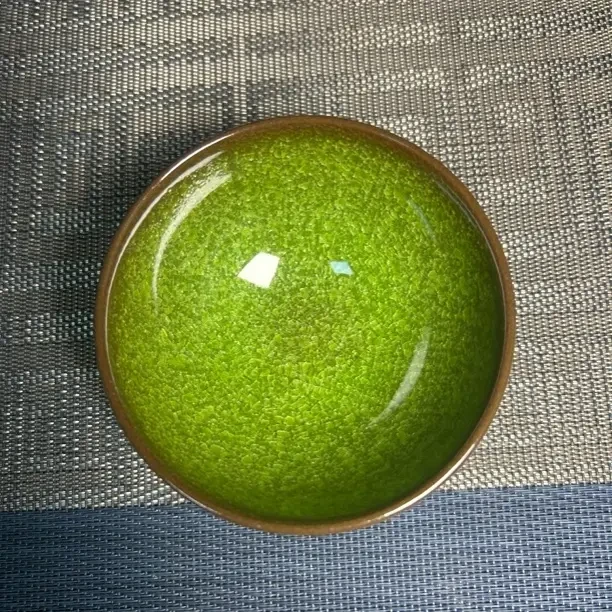 帝王绿冰裂纹遇水化冰手工龙窑柴烧高档主人杯开窑杯茶具