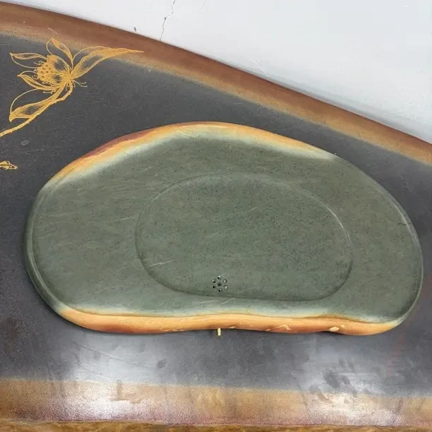 天然端砚石手工雕刻茶盘实用美观
