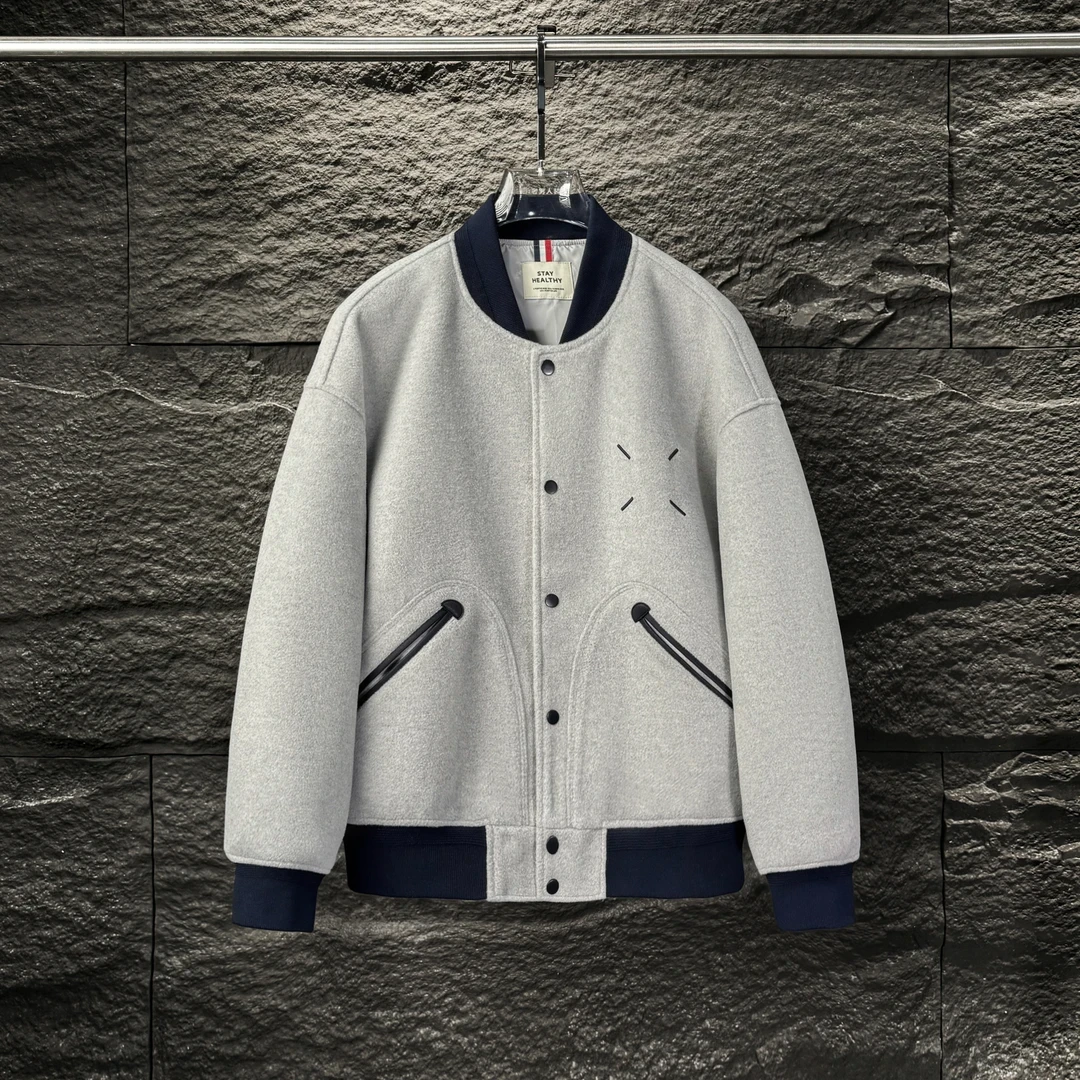 （现货）（绵羊毛）男装秋季短款夹克时尚百搭休闲外套潮流上衣