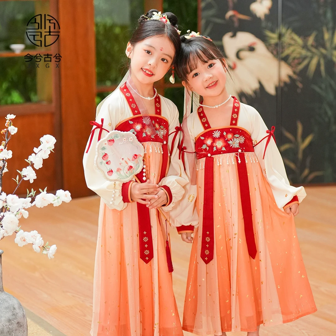 【珺芒】今兮古兮汉服女童超仙春秋连衣裙古风小女孩中国风公主裙