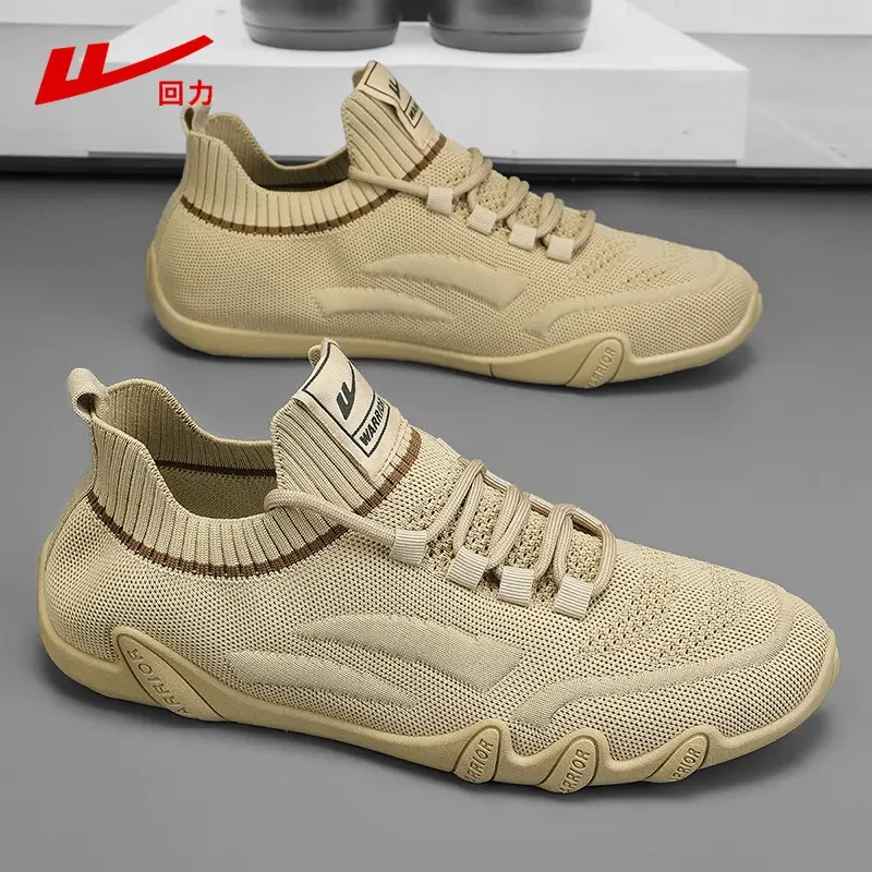 回力男鞋2025夏季新款透气飞织袜子鞋轻质舒适防滑耐磨男款休闲鞋