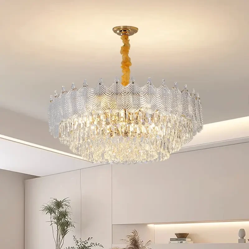 水晶吊灯现代简约客厅主灯2024年新款轻奢大气卧室餐厅灯中山灯具