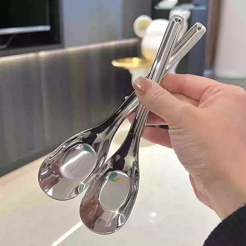 元宝勺子不锈钢316儿童宝宝吃饭勺家用汤匙婴幼儿小汤勺食品级