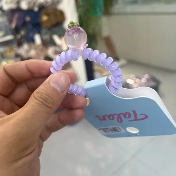 非金属布艺项链 甜美风女文艺奶油甜妹风发圈发绳小众可爱贝果复