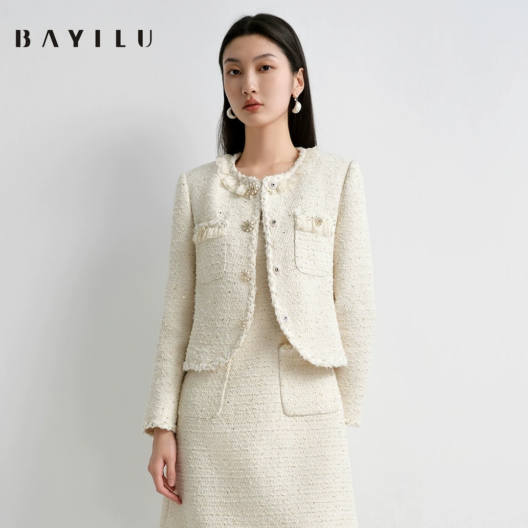 【小铃铛】芭依璐2025春季小香风外套女91W5008（颜色不同面料）