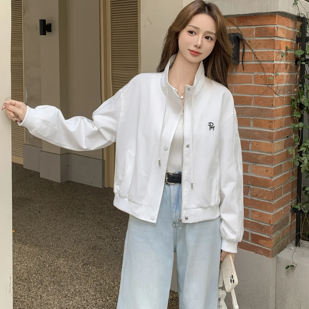 短款外套女2025春秋季休闲立领上衣设计感网红宽松时尚百搭显瘦潮