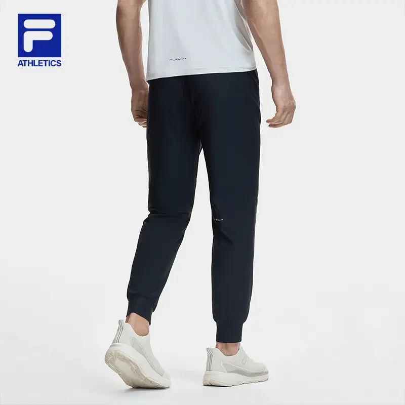 FILA斐乐男装针织长裤24夏季新款休闲运动风高弹长裤A11M421617F