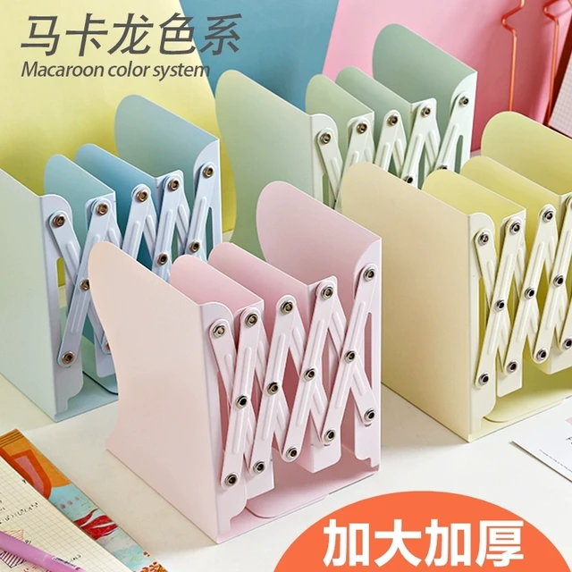 咔巴熊可伸缩书立架金属大号折叠书夹小学生用简易书挡板书架夹儿