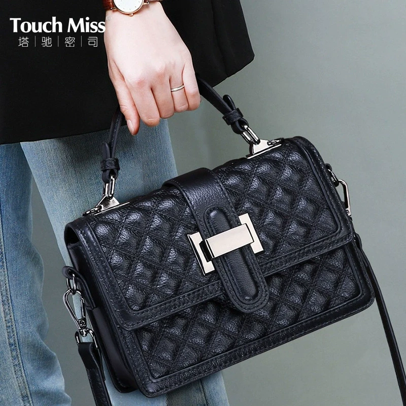 TOUCHMISS/塔驰密司2025新潮款时尚百搭质感菱格斜挎包包
