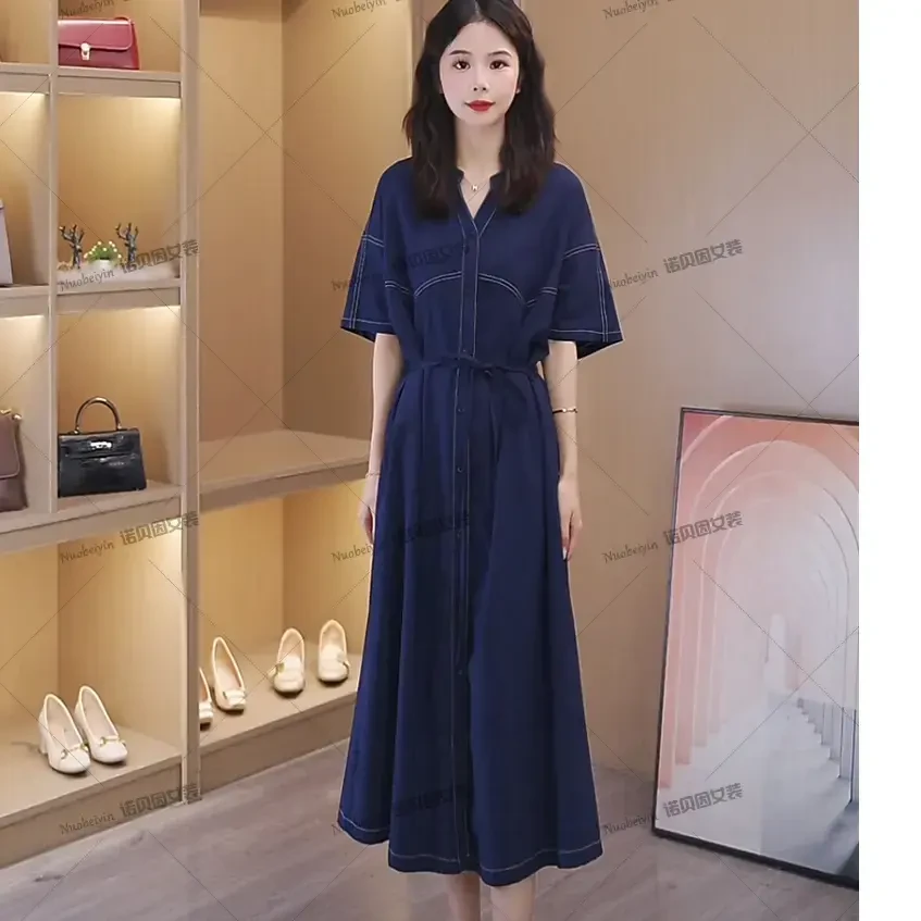 nuobeiyin/诺贝因夏季法式轻奢高级感收腰连衣裙  TSS0063123993