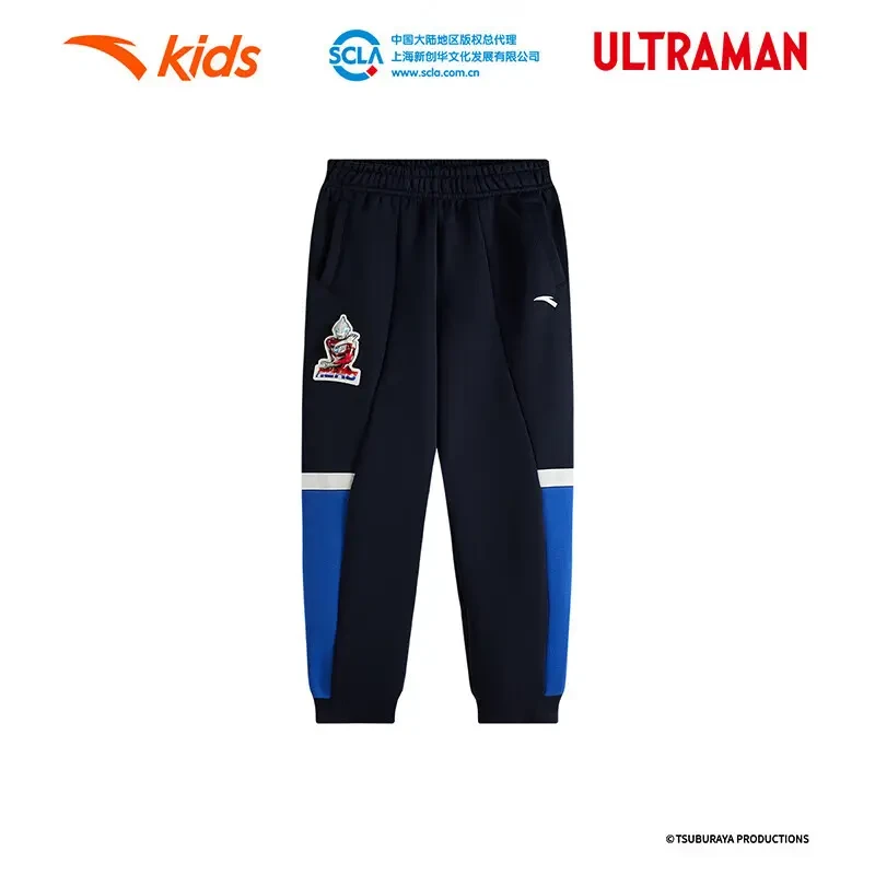 安踏儿童男小童针织运动长裤2025春新款舒适亲肤儿童运动裤奥特曼