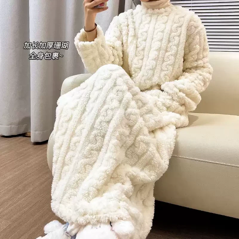 行走的被窝珊瑚绒可穿懒人小毯子浴袍秋冬季加厚居家服午睡毯睡衣