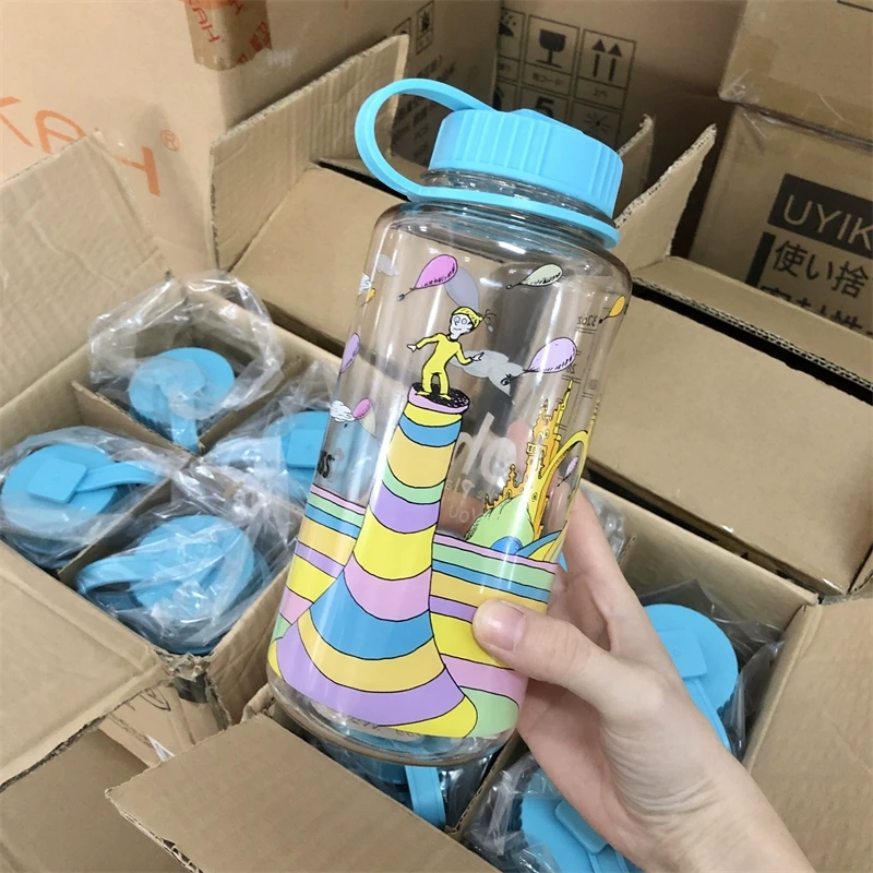 大容量直饮杯卡通可爱水杯上学随手杯运动创意便携式学生简约杯子