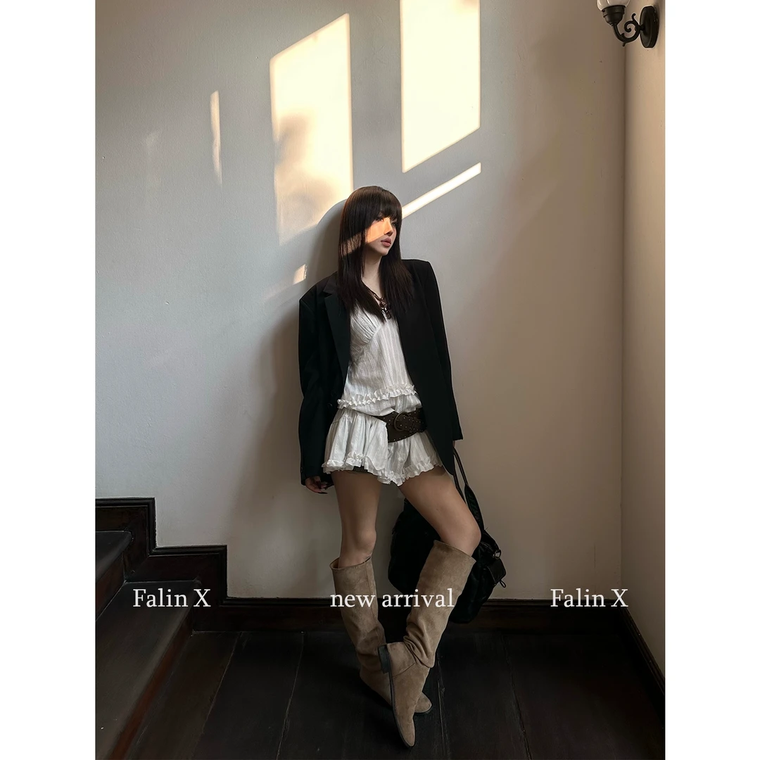 别叫我飞机 简约黑色西装外套女春季宽松高级感休闲上衣 F0097W