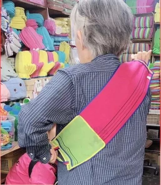 韩国老奶奶搓澡巾洗澡搓背长条后背强力搓泥双面可套手两用不疼