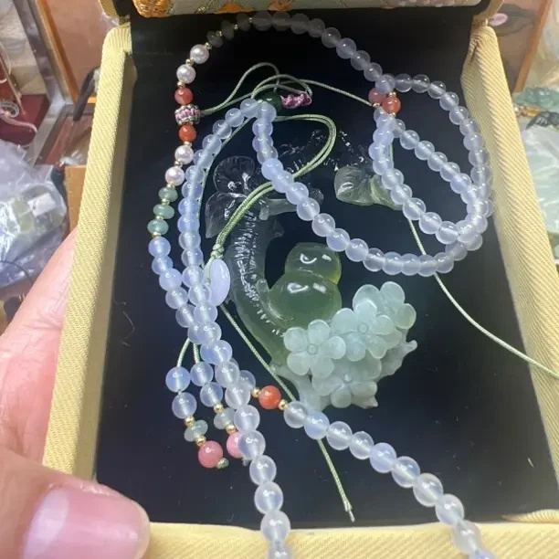 可爱炭烧猫爪中式国潮编织合成金属玻璃手链