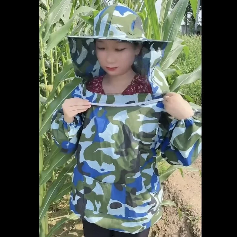 干农活专用防护服防刮脸帽子防蚊虫防眯眼掰玉米防护帽2025新款