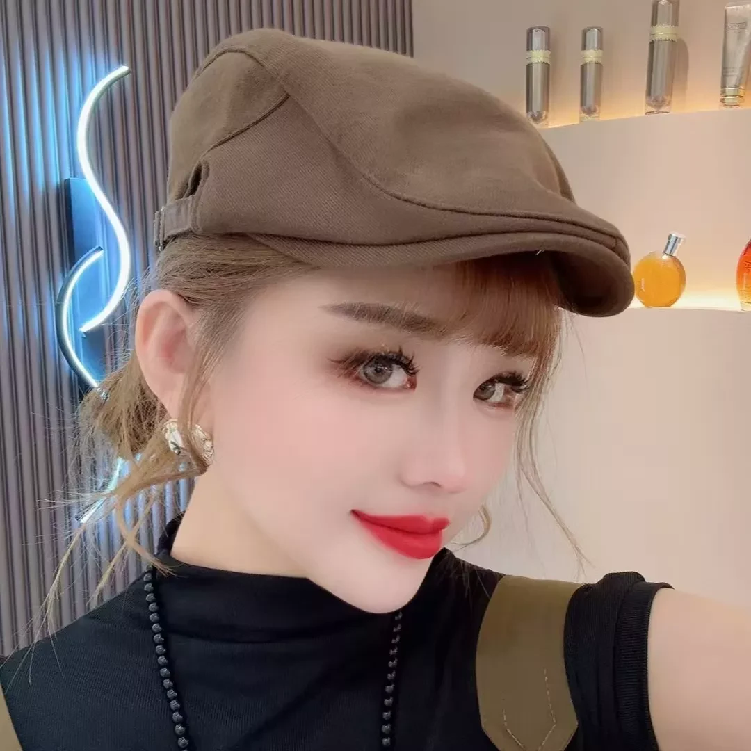 精品4446 秋季新款百搭英伦风复古前进帽