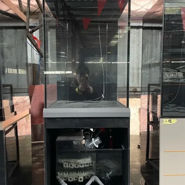 【50X40X70】二娃鱼缸2026年新款超白玻璃底滤金鱼缸水族箱