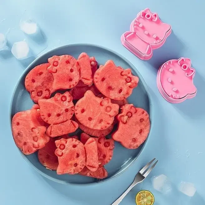 【夏季福利】可爱KT猫卡西瓜模具烘焙饼干模具吃瓜模具凯蒂猫创意