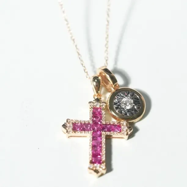 瑰丽珠宝）满钻宝石欧美嘻哈街头时尚锁骨链百搭个性