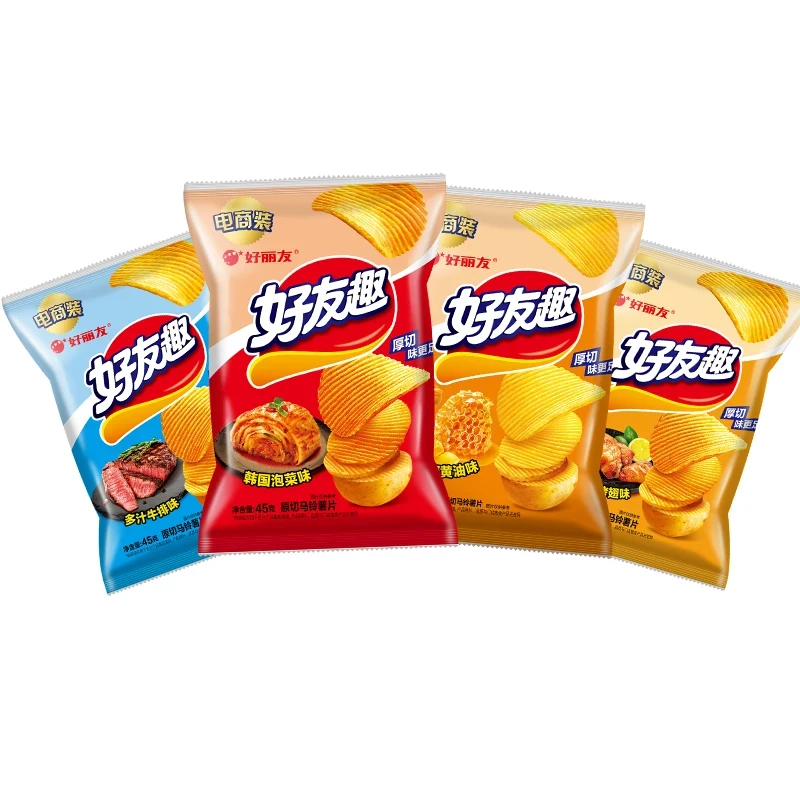 山姆达【到手6包】好友趣混合大凹凸45g*6组合薯片条膨化休闲零食品