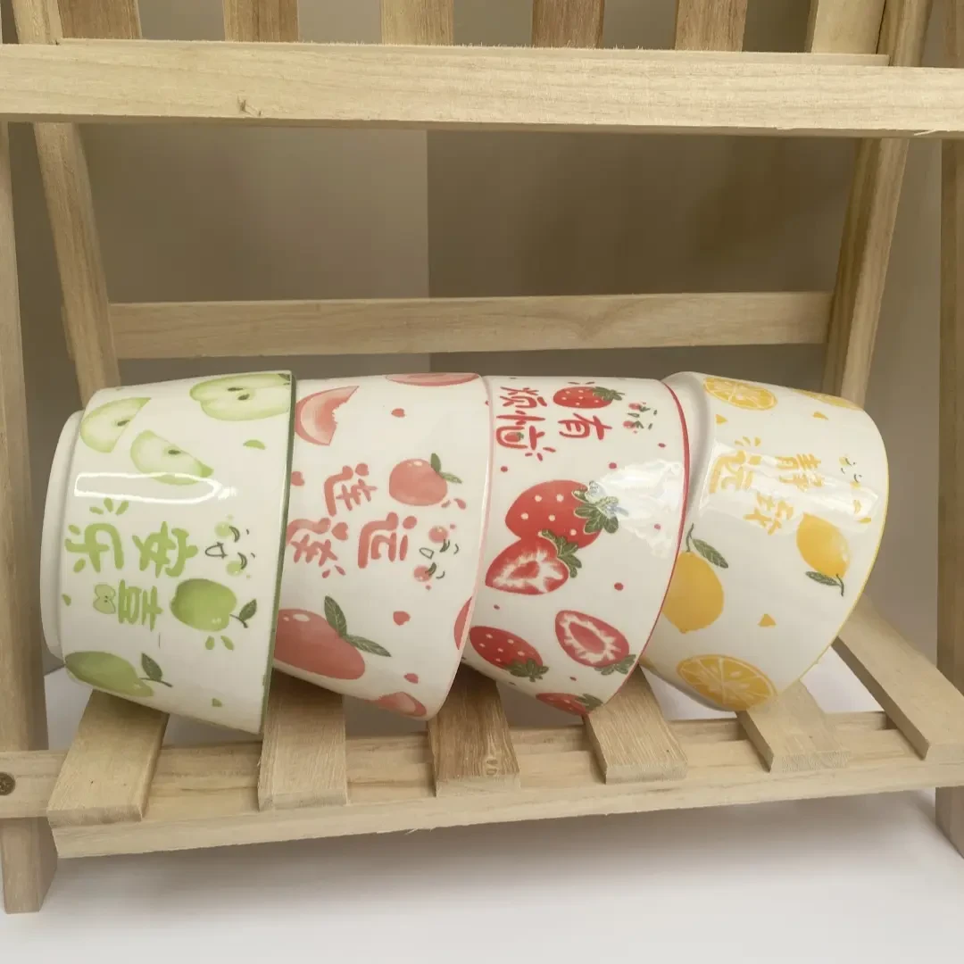 创意水果碗米饭碗陶瓷吃饭碗家用2025新款高颜值网红可微波加热L