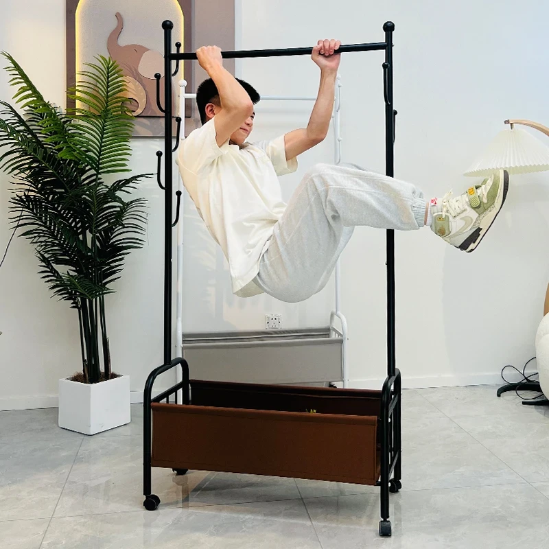 家用挂衣架落地衣帽架客厅可移动衣服架房间阳台立式衣架子晾衣架