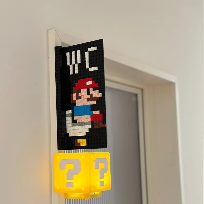 【长按3解除静音】超级马里奥内饰用品感应问号驾车个人用品灯礼物