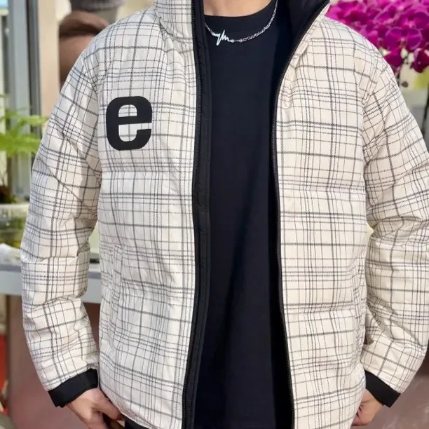 冬季面包服立领波纹设计加厚羽绒服男款