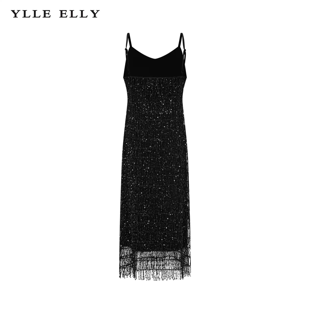 【籽言专属】纯色连衣裙2023冬季新款复古丝绒长裙