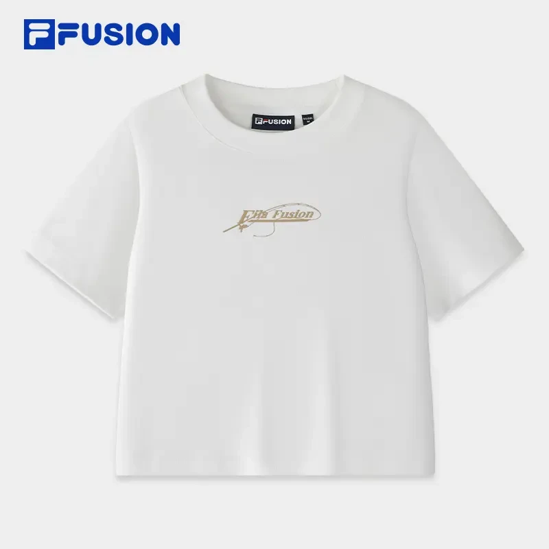 斐乐夏季短款修身显瘦短袖T恤女运动休闲简约上衣T11W521109