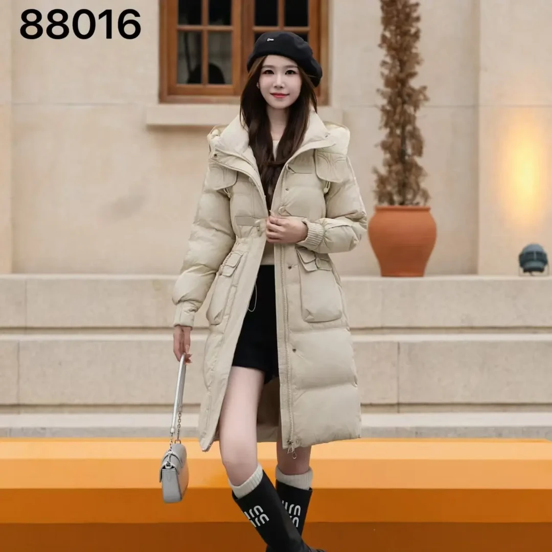 娟姐专属  新款过膝连帽小羽88016