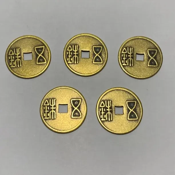 加厚黄铜汉五铢5枚直发2.8大五帝钱家居摆件装饰工艺品