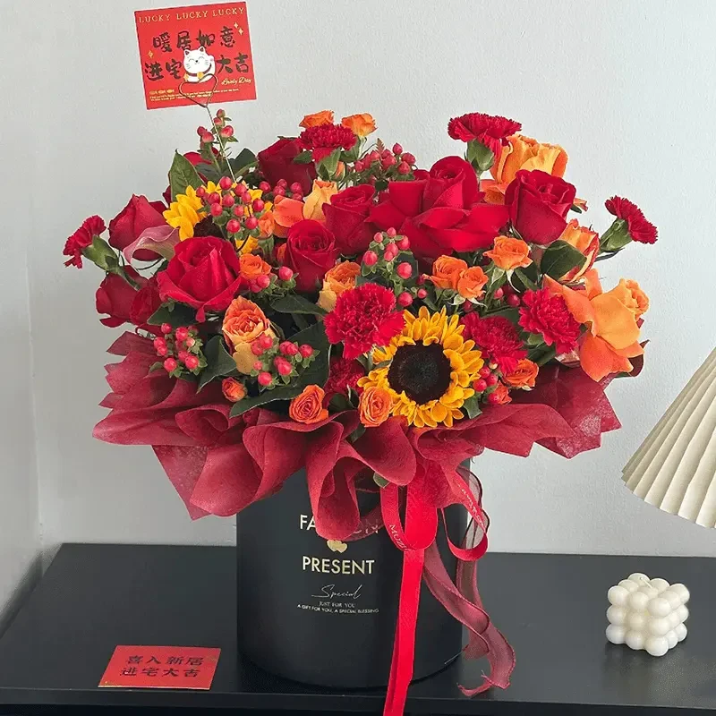 同城配送花束抱抱桶鲜花团购乔迁花束鲜花直播鲜花店同城送花上门