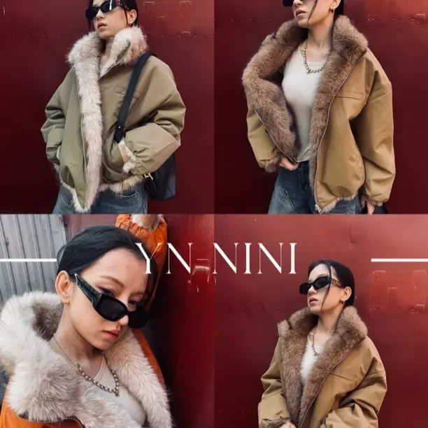 DENGDAHA「老钱风」25801双面毛毛外套老钱风财阀冬季网红气质