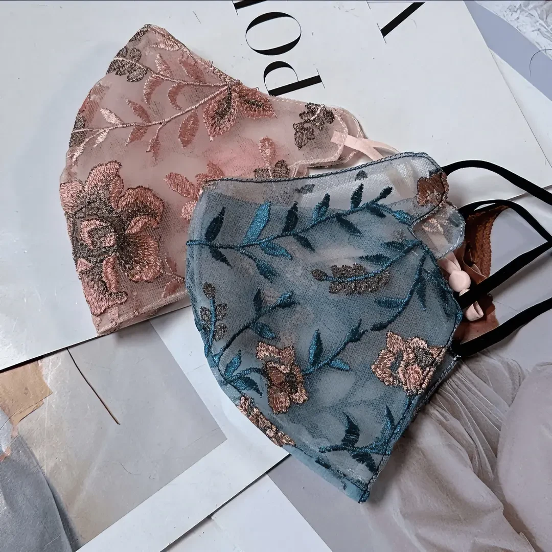 【2025爆款新品】高端国潮风提花美防晒防尘口罩夏季显气质亲肤透气