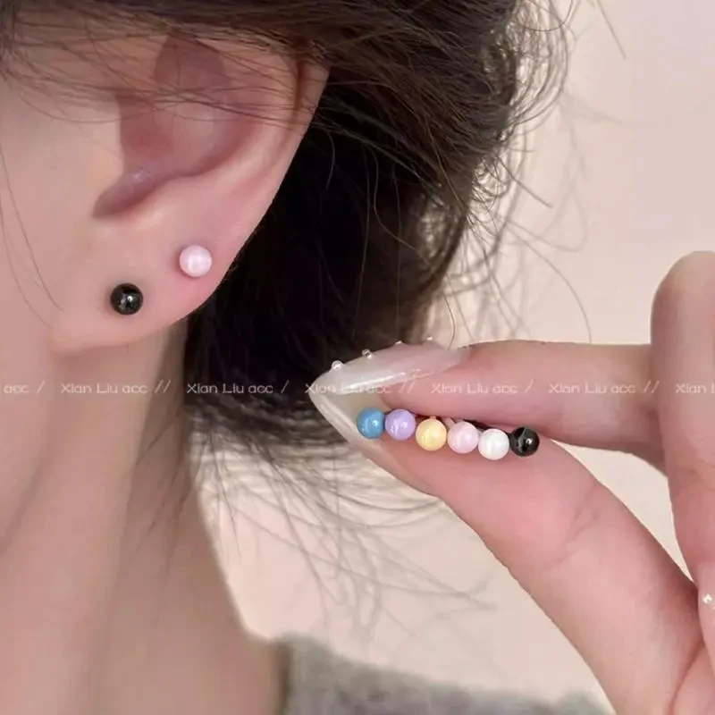 合金陶瓷耳饰 生物瓷耳钉养耳洞防堵针陶瓷耳环睡觉免摘耳针气质