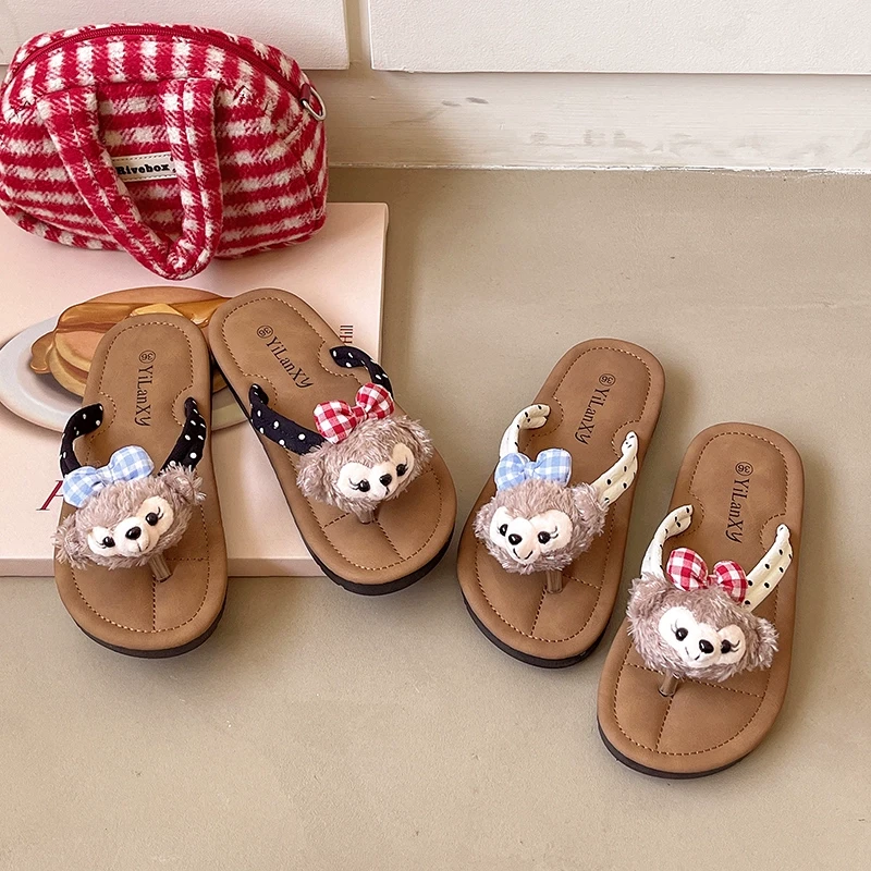 可爱卡通少女心平底人字拖鞋女夏外穿2025年新款防滑软底凉拖EEC