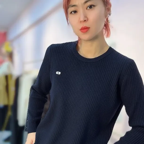 秋冬圆领宽松长袖麻花针织衫女显瘦百搭慵懒风内搭打底毛衣上衣