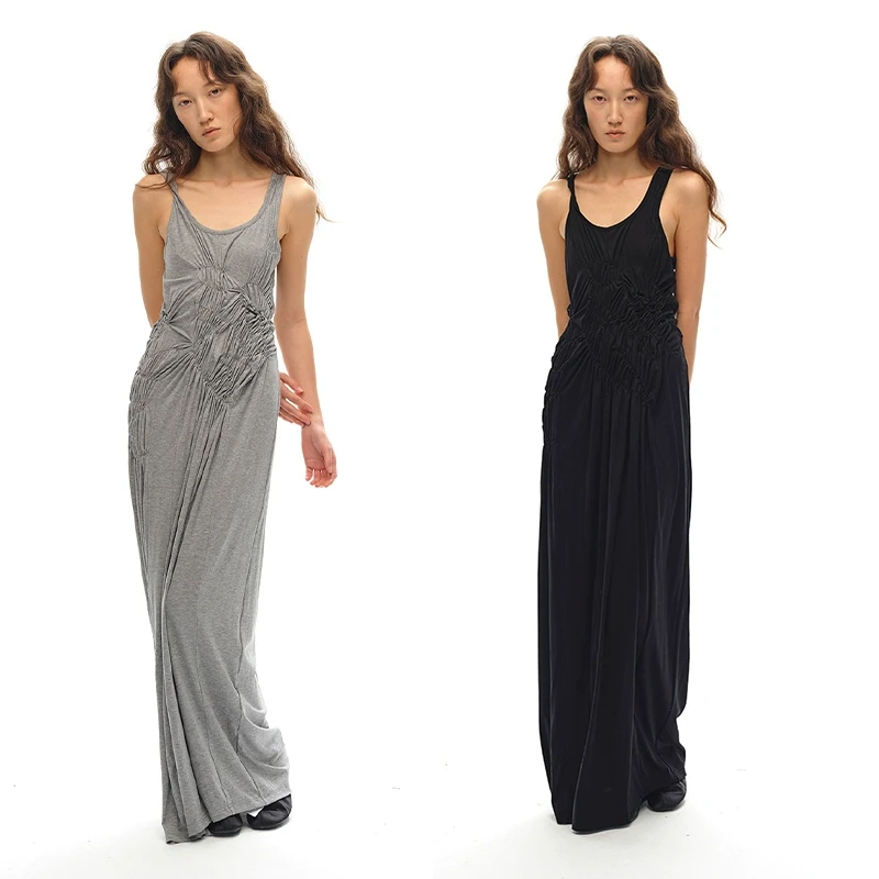 现货Gemini 买手店 Square circle方圆 背心无袖长款连衣裙女