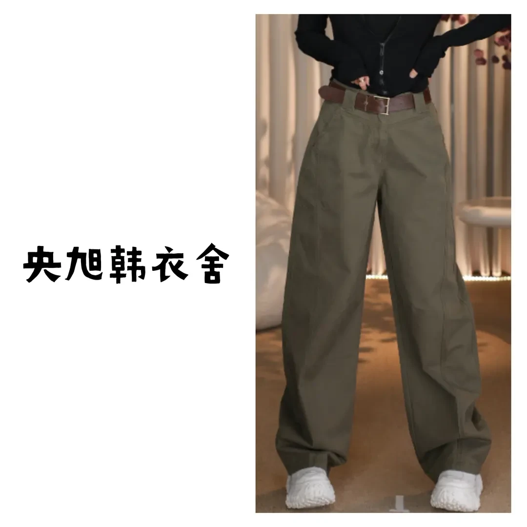 央旭韩衣舍 高腰百搭显瘦工装裤6216