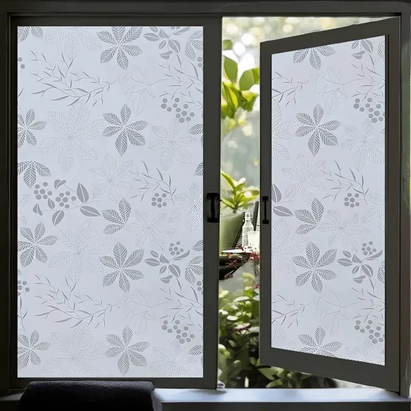 防偷窥透光不透明玻璃贴纸出租屋磨砂玻璃贴膜防水自粘粘贴幻彩